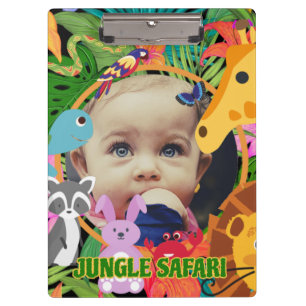 Zoo Wild Animal Oerwoud Safari Kids Verjaardag Klembord