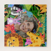 Zoo Wild Animal Oerwoud Safari Kids Verjaardag Legpuzzel (Horizontaal)