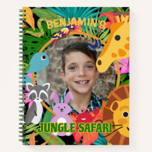 Zoo Wild Animal Oerwoud Safari Kids Verjaardag Notitieboek