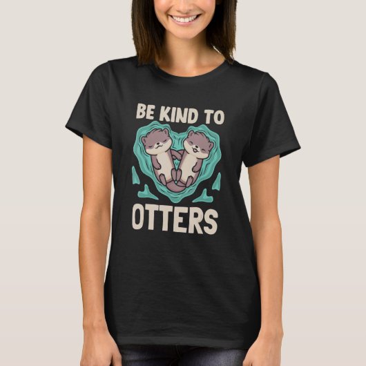 Zoo Wildlife Animal Zookeeper Cute Otter T-shirt (Voorkant)