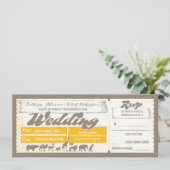 Zoo wildlife dieren bruiloft uitnodiging tickets (Staand voorkant)