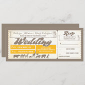 Zoo wildlife dieren bruiloft uitnodiging tickets (Voorkant / Achterkant)