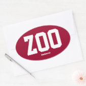 Zoo Zoomass Amherst Ovale Bumpersticker Ovale Sticker (Envelop)