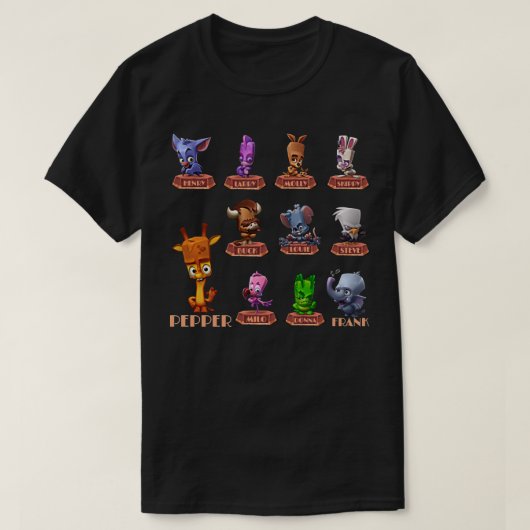 Zooba battle arena royale karakters N 02 zoo T-shirt (Design voorkant)