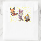 Zooba skippy rechthoekige sticker (Tas)