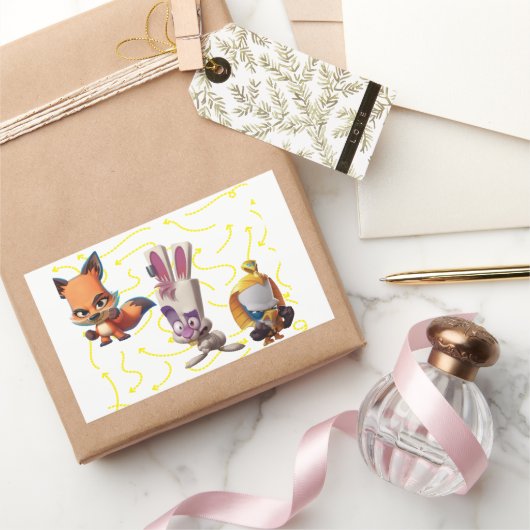 Zooba skippy rechthoekige sticker (Geschenken)