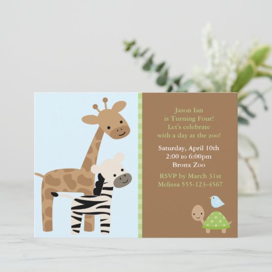 Zoödieren Kaart (Staand voorkant)