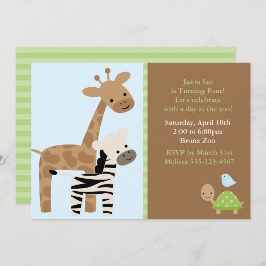 Zoödieren Kaart (Voorkant / Achterkant)