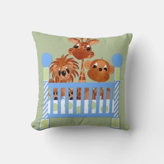 Zoödieren, Wieg, Baby piloot Kussen (Voorkant)