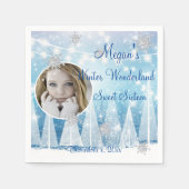 Zooete Zestien Winter Wonderland Diamanten Harten Servet (Voorkant)