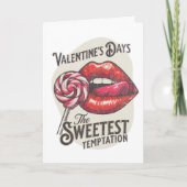Zooetste Verleiding Vintage Lip Art Kaart (Voorkant)