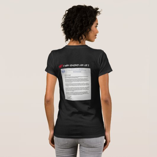 Zooey Zephyr SPEAKS voor de VS T-shirt (Achterkant volledig)