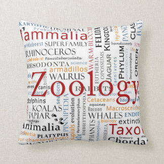 Zoogdieren in Typografie Kussen