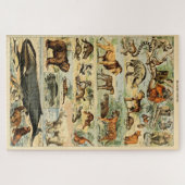 zoogdieren Oude illustratie Legpuzzel (Horizontaal)