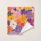 Zoogte vol bloeit moderne bloemen bad handdoek (Wasdoekje)