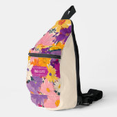Zoogte vol bloeit moderne bloemen sling bag (Rechterhoek)