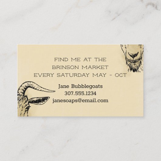 Zooiekophaver vanilla, handgemaakt van geiten visitekaartje (Achterkant)