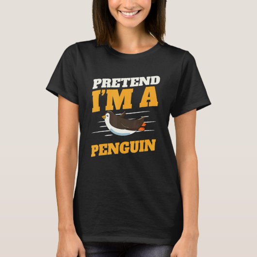 Zookeeper Antarctic Zoo Animal Pretend I'm A Pengu T-shirt (Voorkant)