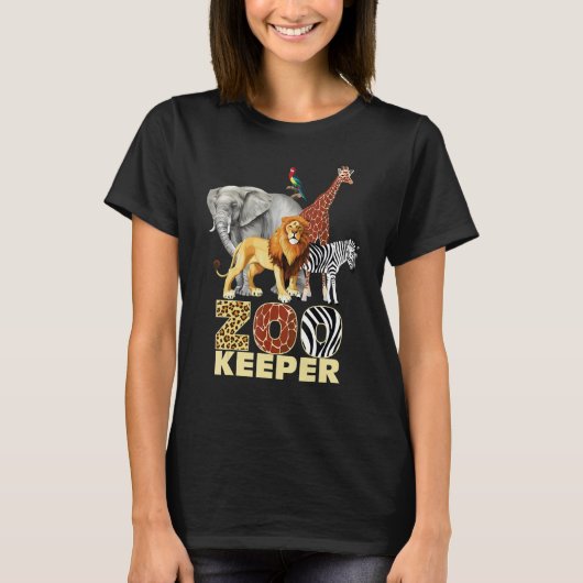 Zookeeper Costume African Animals Savanna Zoo Keep T-shirt (Voorkant)