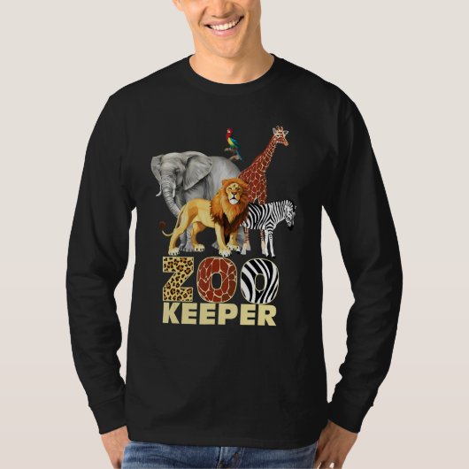 Zookeeper Costume African Animals Savanna Zoo Keep T-shirt (Voorkant)