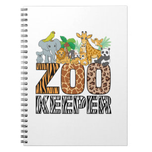 Zookeeper Costume Zebra Wild Print African Animal Notitieboek