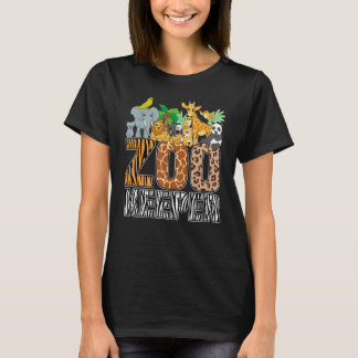 Zookeeper Costume Zebra Wild Print African Animal  T-shirt