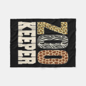 Zookeeper Dieren Zoo Wildlife Lover Safari Savann Fleece Deken (Voorkant (Horizontaal))