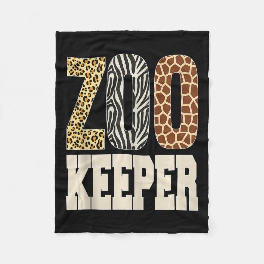 Zookeeper Dieren Zoo Wildlife Lover Safari Savann Fleece Deken (Voorkant)