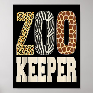 Zookeeper Dieren Zoo Wildlife Lover Safari Savann Poster