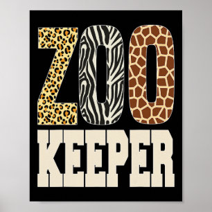 Zookeeper Dieren Zoo Wildlife Lover Safari Savann Poster