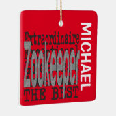 Zookeeper Extraordinaire CUSTOM Keramisch Ornament (Rechts)