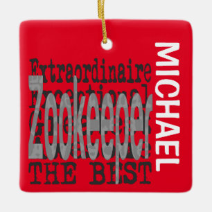 Zookeeper Extraordinaire CUSTOM Keramisch Ornament