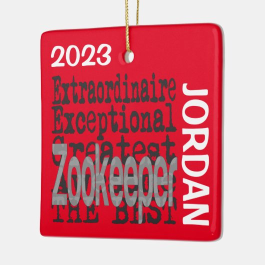 Zookeeper Extraordinaire CUSTOM Keramisch Ornament (Links)