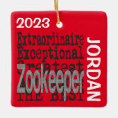 Zookeeper Extraordinaire CUSTOM Keramisch Ornament (Voorkant)