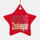 Zookeeper Extraordinaire Keramisch Ornament (Achterkant)