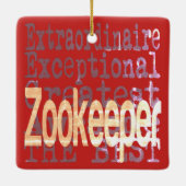 Zookeeper Extraordinaire Keramisch Ornament (Achterkant)