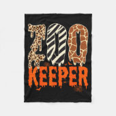 Zookeeper Funny Halloween Costume Zoo Keeper Anima Fleece Deken (Voorkant)