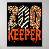 Zookeeper Funny Halloween Costume Zoo Keeper Anima Poster (Voorkant)