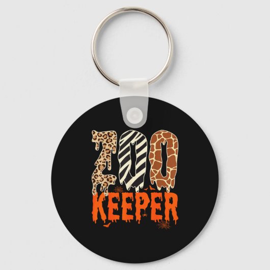 Zookeeper Funny Halloween Costume Zoo Keeper Anima Sleutelhanger (Voorkant)