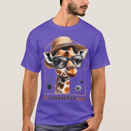 Zookeeper Giraffe Safari Zoo Keepeer - modern T-shirt (Voorkant)