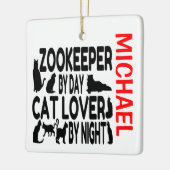 Zookeeper houdt van katten keramisch ornament (Links)
