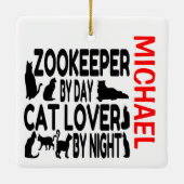 Zookeeper houdt van katten keramisch ornament (Achterkant)