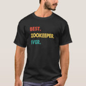Zookeeper Retro Best Zookeeper Ever T-shirt (Voorkant)