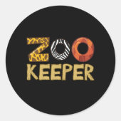 Zookeeper Ronde Sticker (Voorkant)