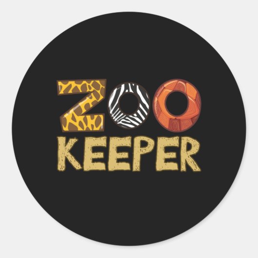 Zookeeper Ronde Sticker (Voorkant)