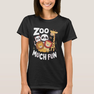 ZooKeeper Safari Zoo Veel leuke dieren Panda Lion T-shirt