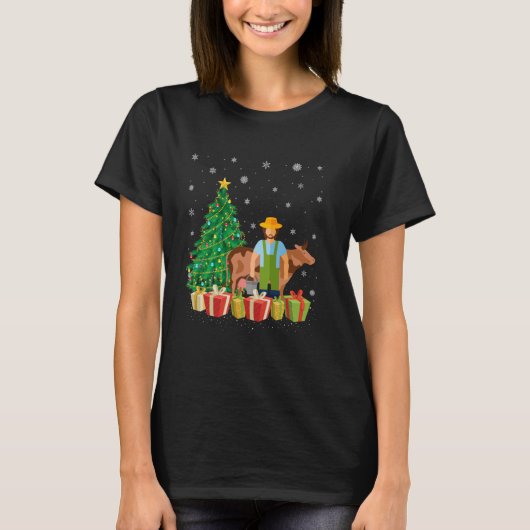 Zookeeper Xmas Tree Lighting Santa Hat Zookeeper C T-shirt (Voorkant)
