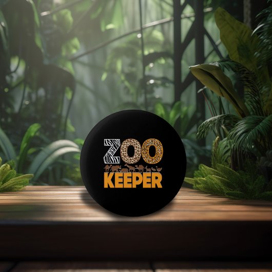 Zookeeper Zoo Animal Explorer Fun Safari Oerwoud Ronde Button 5,7 Cm