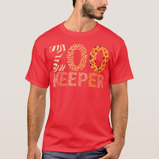 Zookeeper Zoo Animals Safari Zoo Keeper - design 2 T-shirt (Voorkant)