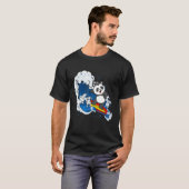 Zookeeping Surfing Wildlife Animal Panda Bear Surf T-shirt (Voorkant volledig)